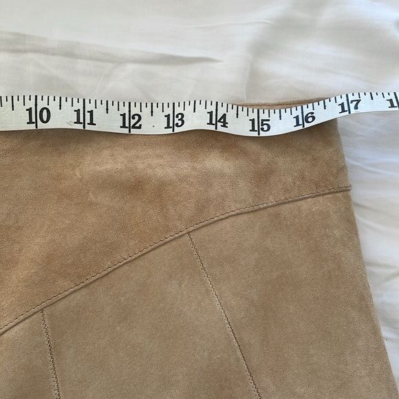 NWT JUNE ANTHROPOLOGIE SUEDE SKIRT WITH REMOVABLE RUFFLE - Picture 9 of 10